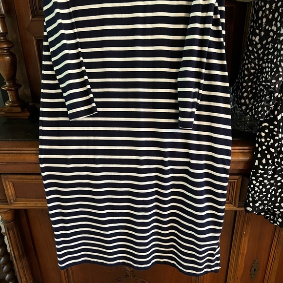 Ralph Lauren t-shirt,comfy dress. LS, Navy Blue & White Striped, Office, Date, - Picture 5 of 5